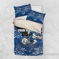 Custom Bulldogs Bedding Set Dog Mascot With Aboriginal Indigenous