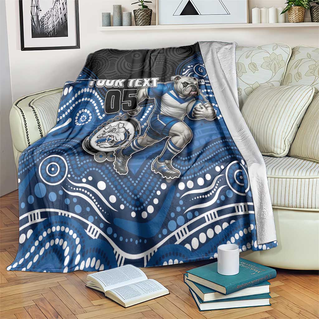 Custom Bulldogs Blanket Dog Mascot With Aboriginal Indigenous