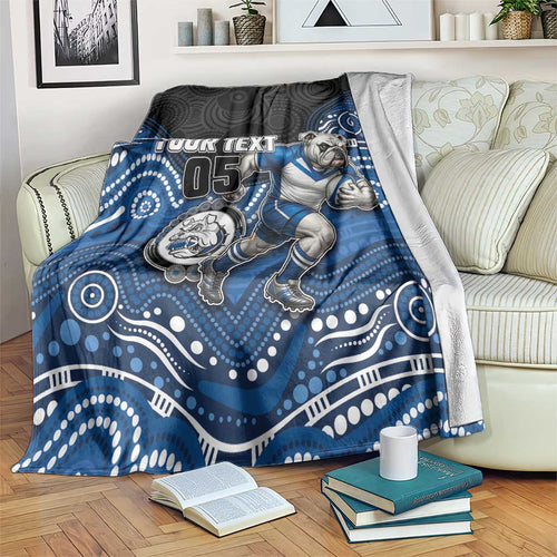 Custom Bulldogs Blanket Dog Mascot With Aboriginal Indigenous