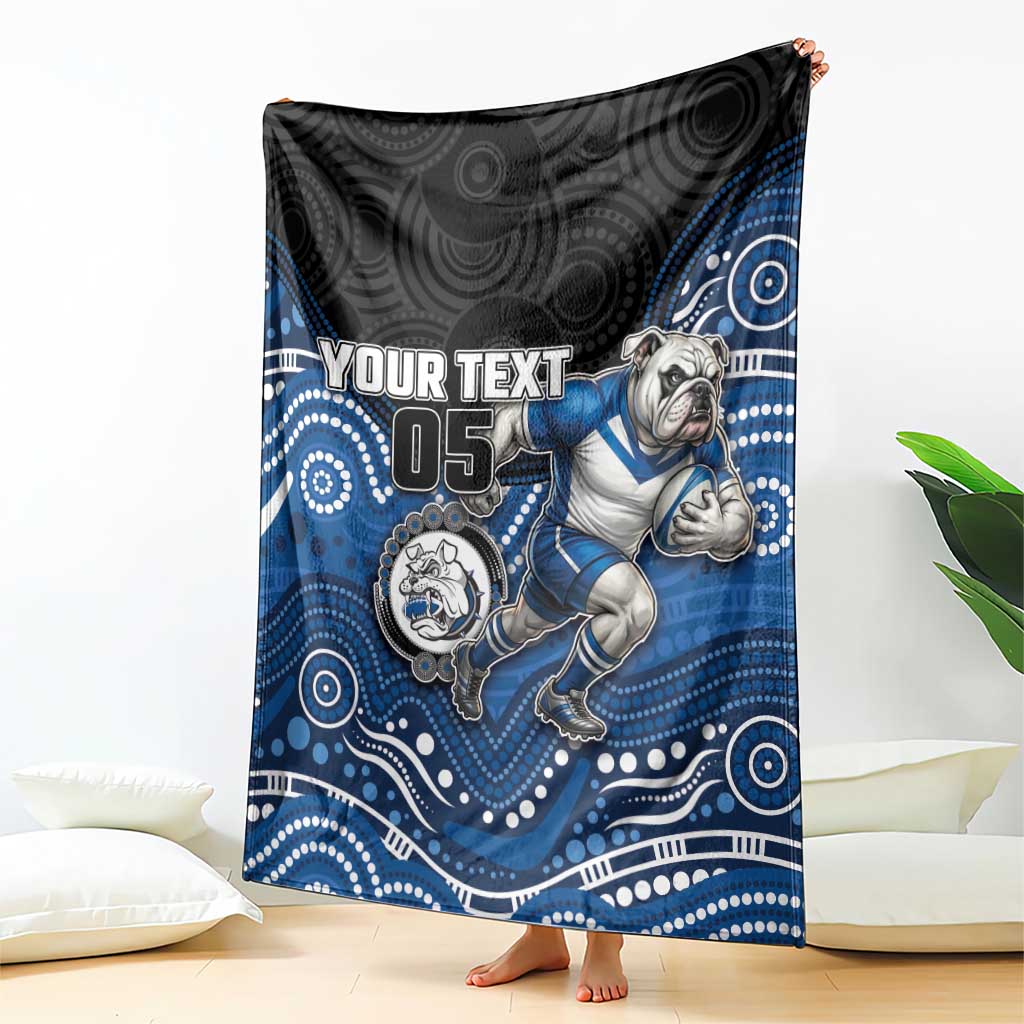 Custom Bulldogs Blanket Dog Mascot With Aboriginal Indigenous