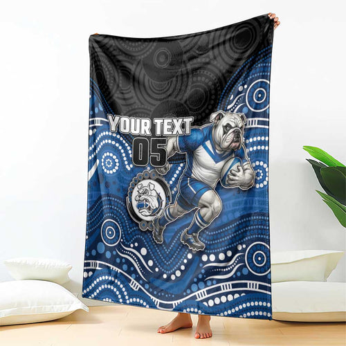 Custom Bulldogs Blanket Dog Mascot With Aboriginal Indigenous