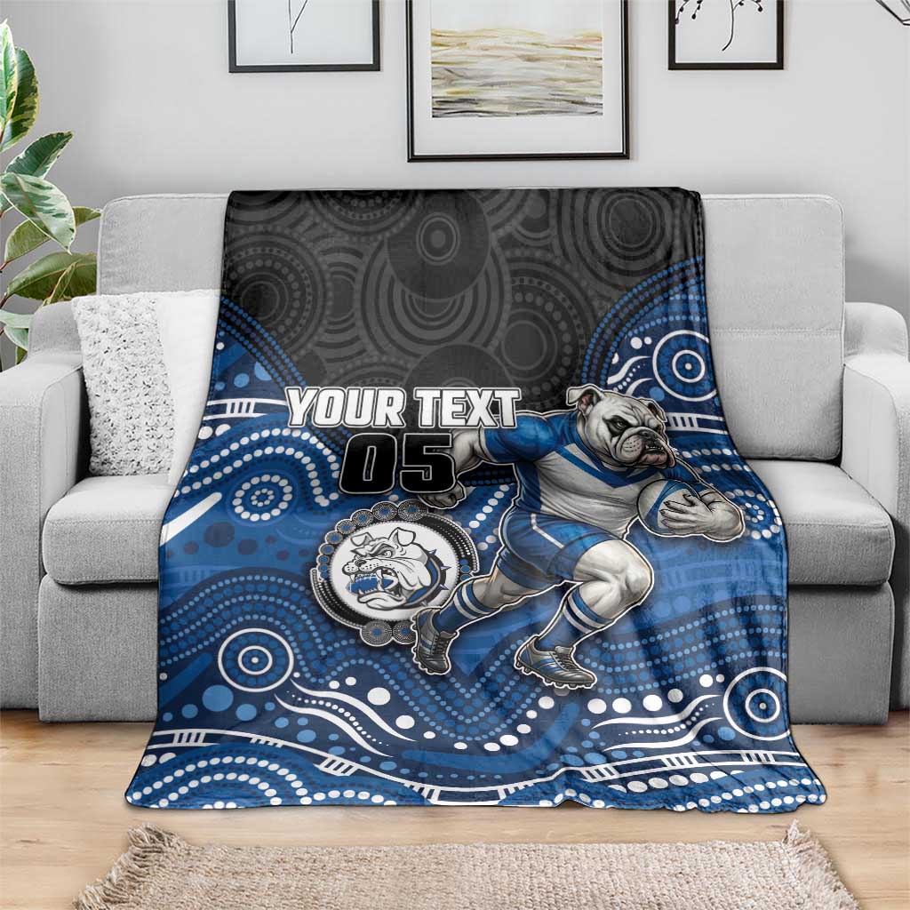 Custom Bulldogs Blanket Dog Mascot With Aboriginal Indigenous