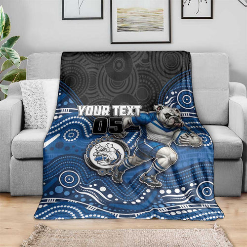 Custom Bulldogs Blanket Dog Mascot With Aboriginal Indigenous