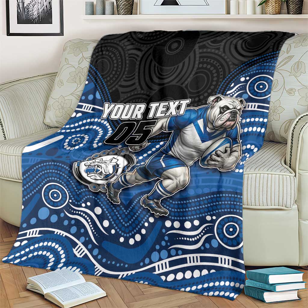 Custom Bulldogs Blanket Dog Mascot With Aboriginal Indigenous