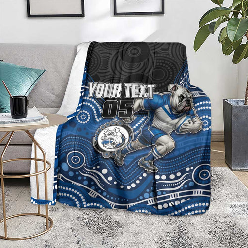 Custom Bulldogs Blanket Dog Mascot With Aboriginal Indigenous