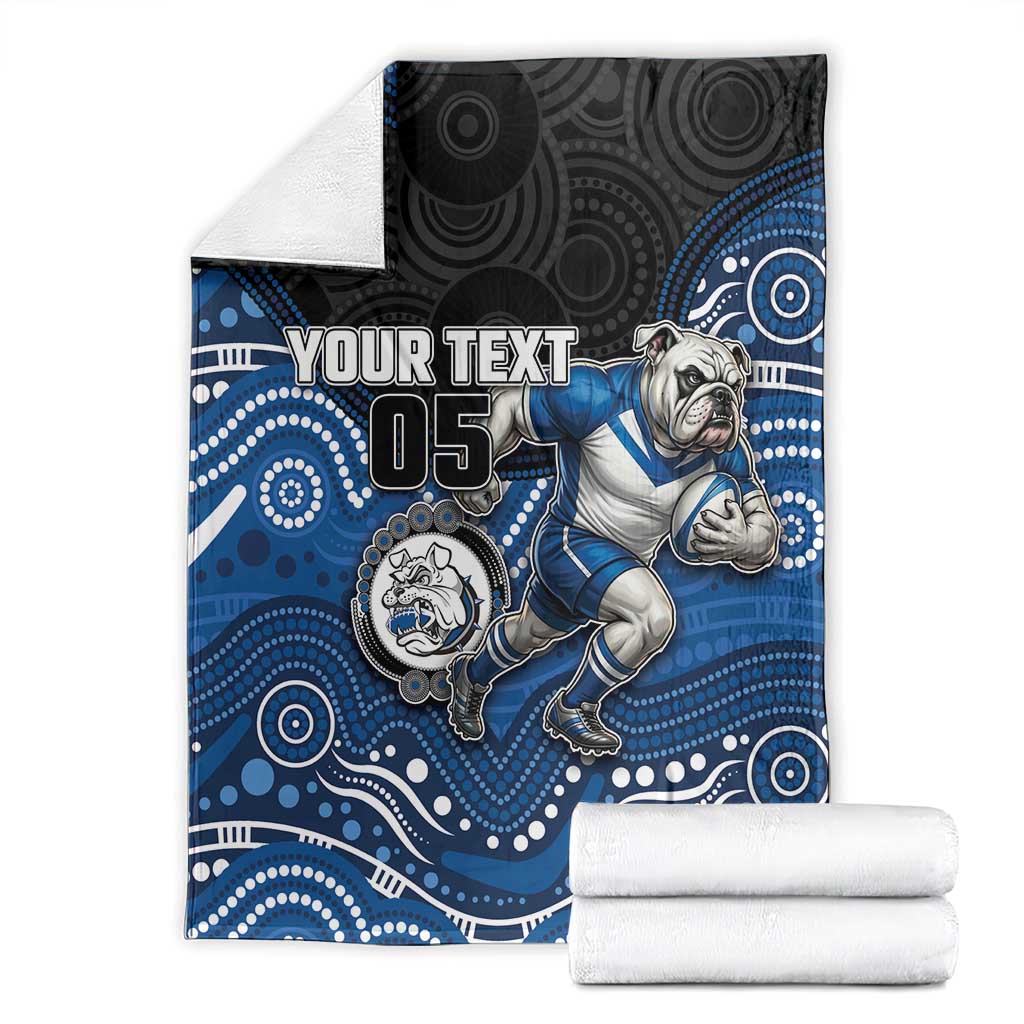 Custom Bulldogs Blanket Dog Mascot With Aboriginal Indigenous