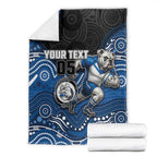 Custom Bulldogs Blanket Dog Mascot With Aboriginal Indigenous