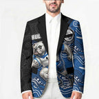 Custom Bulldogs Blazer Dog Mascot With Aboriginal Indigenous