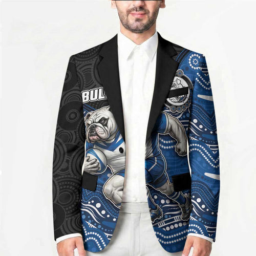 Custom Bulldogs Blazer Dog Mascot With Aboriginal Indigenous