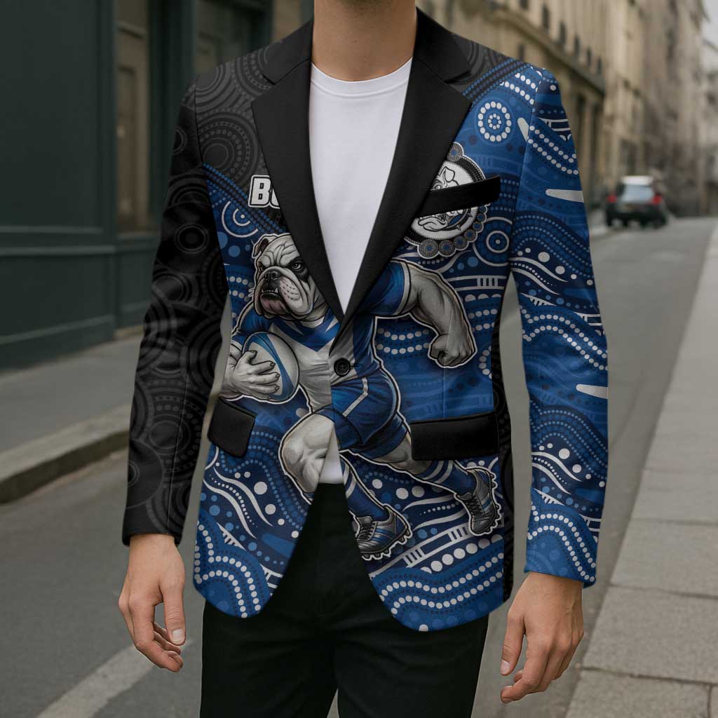 Custom Bulldogs Blazer Dog Mascot With Aboriginal Indigenous