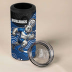 Custom Bulldogs 4 in 1 Can Cooler Tumbler Dog Mascot With Aboriginal Indigenous