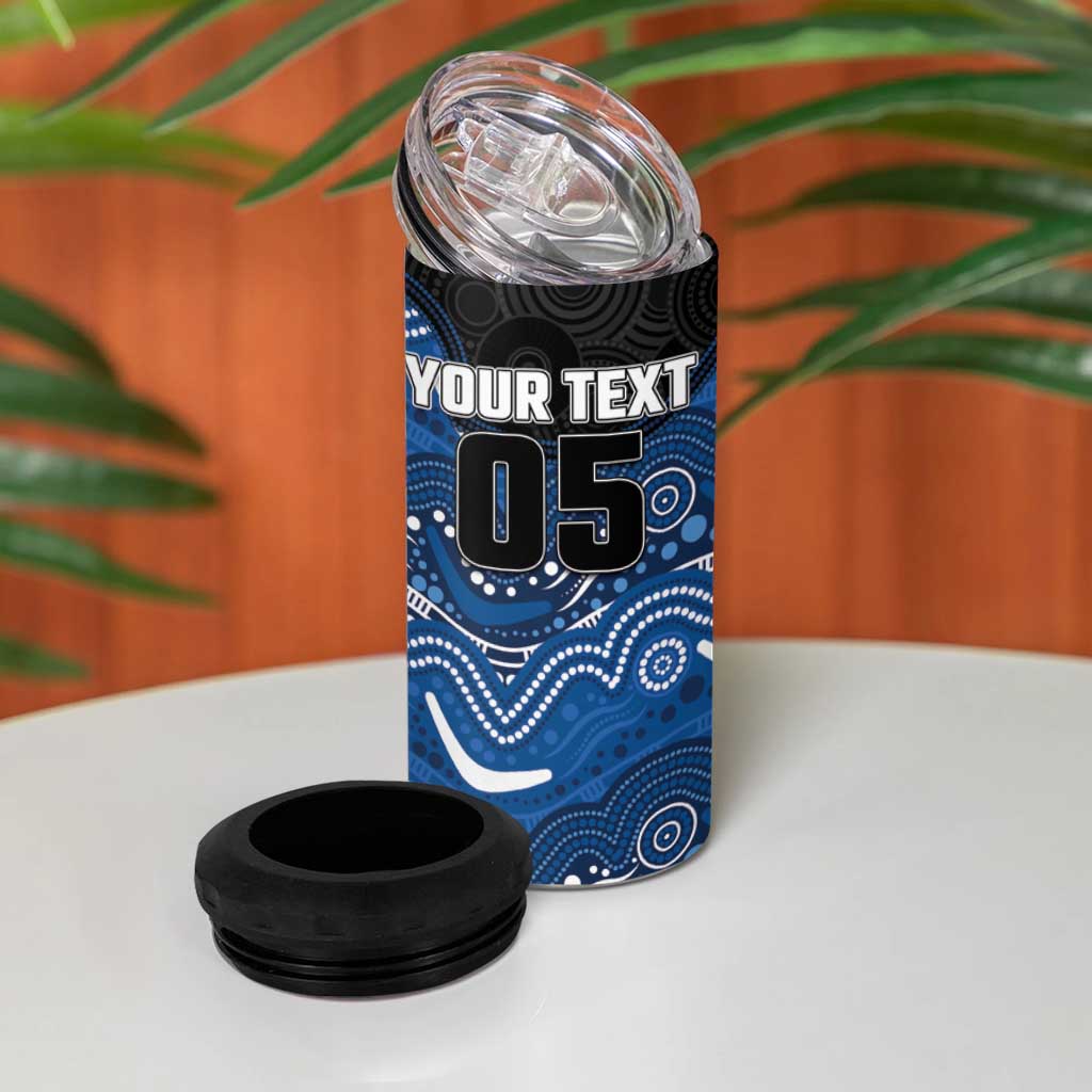 Custom Bulldogs 4 in 1 Can Cooler Tumbler Dog Mascot With Aboriginal Indigenous