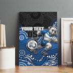 Custom Bulldogs Canvas Wall Art Dog Mascot With Aboriginal Indigenous