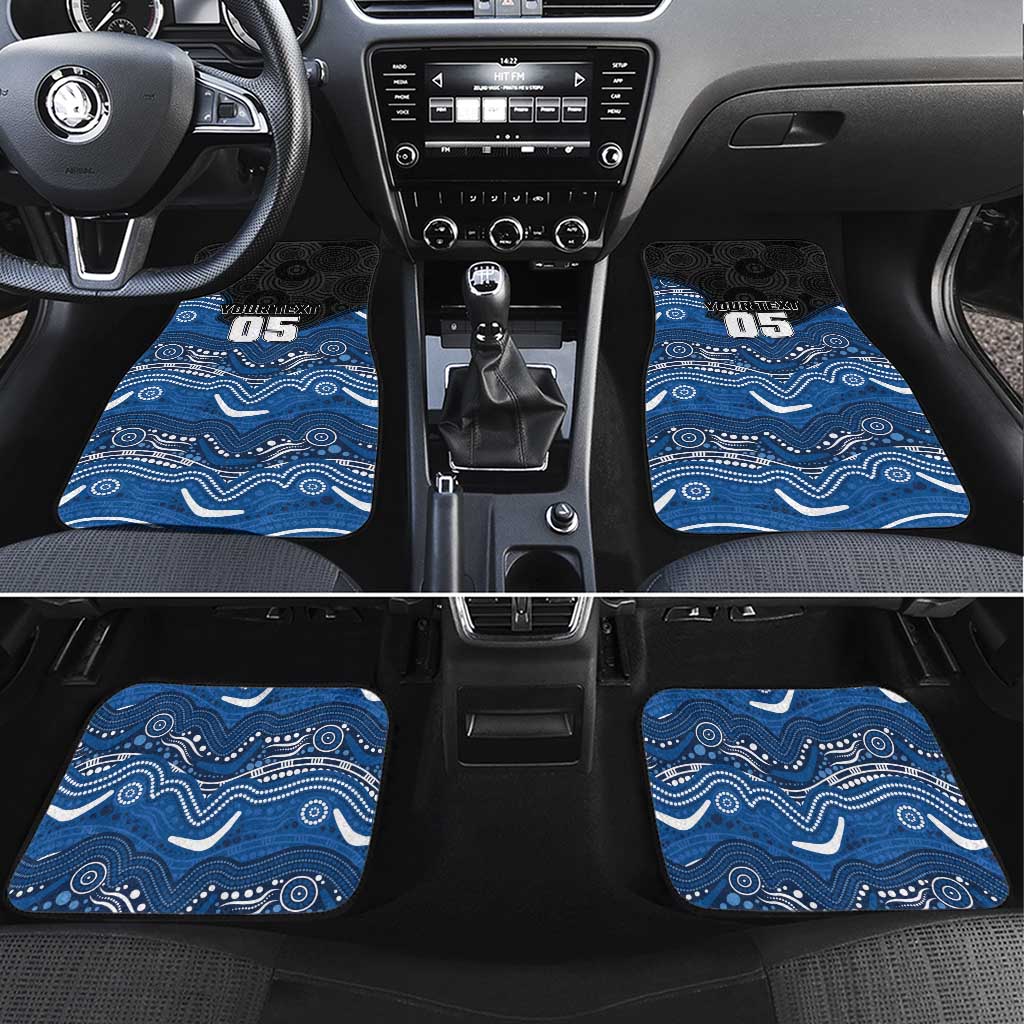 Custom Bulldogs Car Mats Dog Mascot With Aboriginal Indigenous