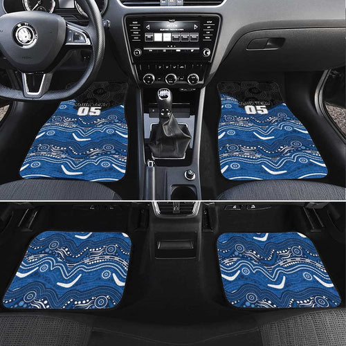 Custom Bulldogs Car Mats Dog Mascot With Aboriginal Indigenous