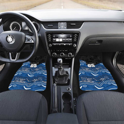 Custom Bulldogs Car Mats Dog Mascot With Aboriginal Indigenous