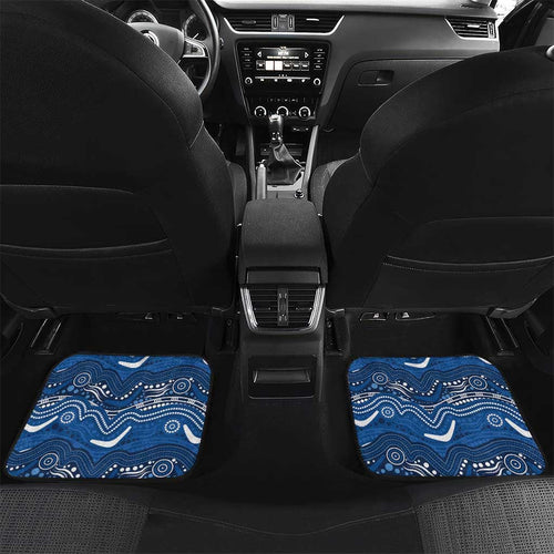 Custom Bulldogs Car Mats Dog Mascot With Aboriginal Indigenous