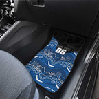 Custom Bulldogs Car Mats Dog Mascot With Aboriginal Indigenous
