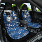 Custom Bulldogs Car Seat Cover Dog Mascot With Aboriginal Indigenous