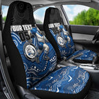 Custom Bulldogs Car Seat Cover Dog Mascot With Aboriginal Indigenous