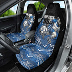 Custom Bulldogs Car Seat Cover Dog Mascot With Aboriginal Indigenous