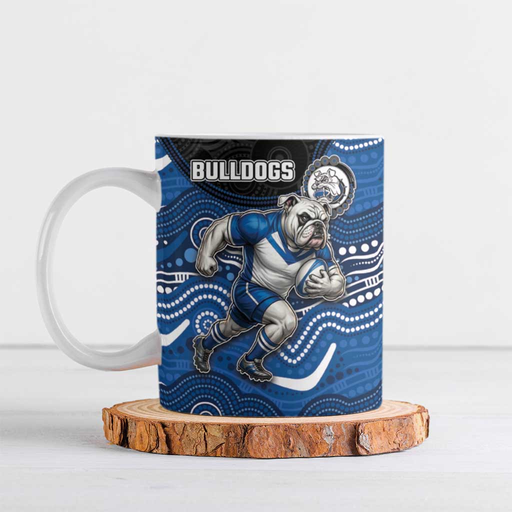 Custom Bulldogs Ceramic Mug Dog Mascot With Aboriginal Indigenous
