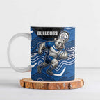 Custom Bulldogs Ceramic Mug Dog Mascot With Aboriginal Indigenous