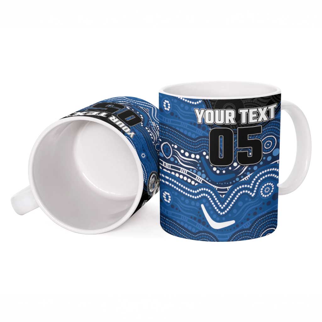 Custom Bulldogs Ceramic Mug Dog Mascot With Aboriginal Indigenous
