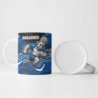 Custom Bulldogs Ceramic Mug Dog Mascot With Aboriginal Indigenous
