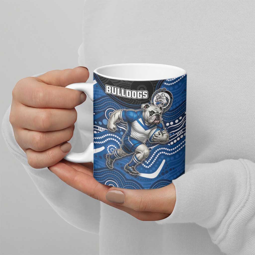 Custom Bulldogs Ceramic Mug Dog Mascot With Aboriginal Indigenous