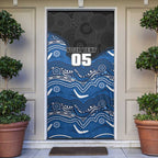 Custom Bulldogs Door Cover Dog Mascot With Aboriginal Indigenous
