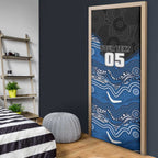 Custom Bulldogs Door Cover Dog Mascot With Aboriginal Indigenous