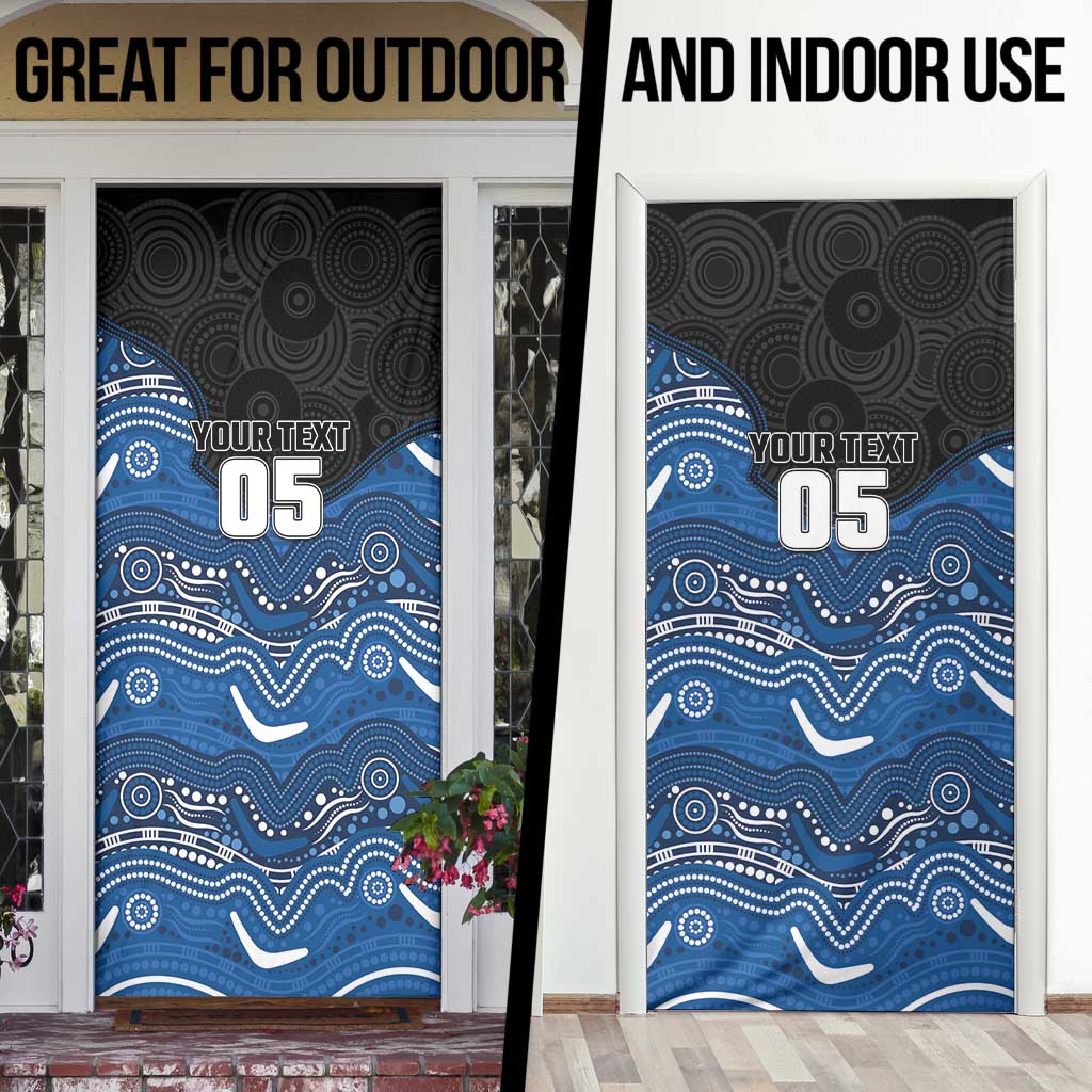 Custom Bulldogs Door Cover Dog Mascot With Aboriginal Indigenous