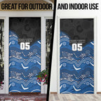Custom Bulldogs Door Cover Dog Mascot With Aboriginal Indigenous