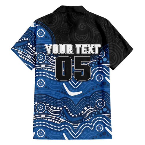 Custom Bulldogs Family Matching Long Sleeve Bodycon Dress and Hawaiian Shirt Dog Mascot With Aboriginal Indigenous