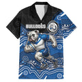 Custom Bulldogs Hawaiian Shirt Dog Mascot With Aboriginal Indigenous