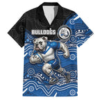 Custom Bulldogs Hawaiian Shirt Dog Mascot With Aboriginal Indigenous
