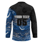Custom Bulldogs Hockey Jersey Dog Mascot With Aboriginal Indigenous