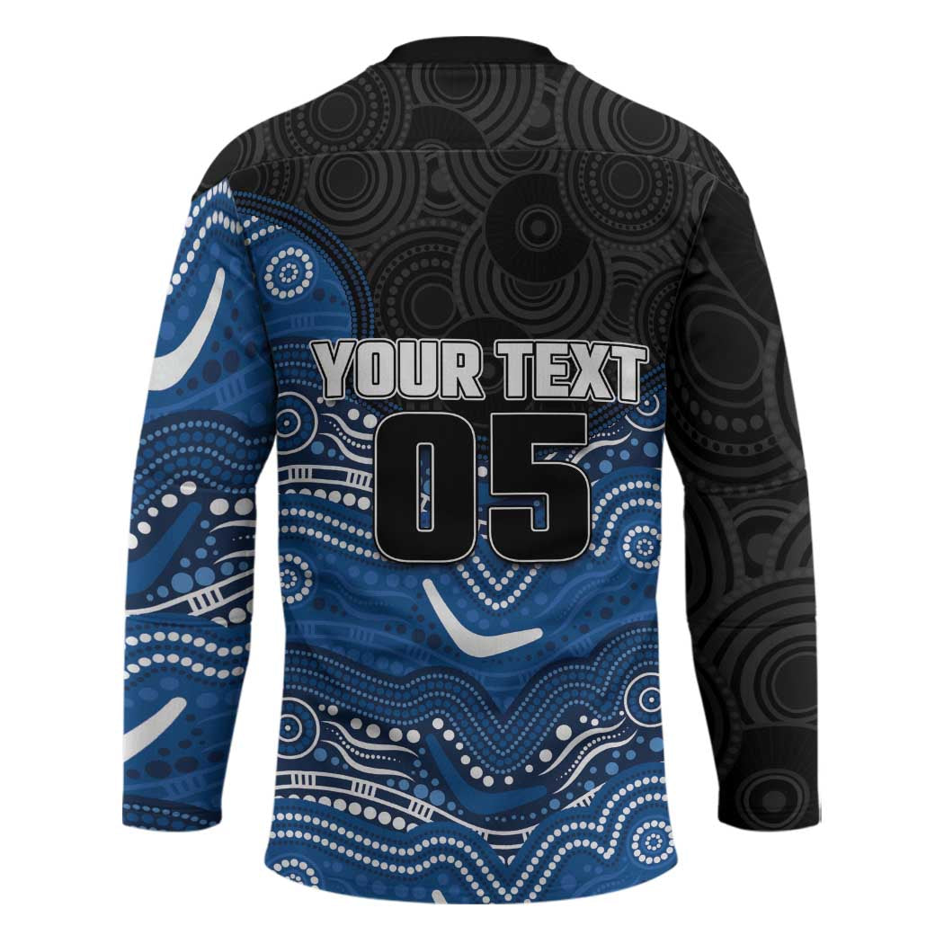 Custom Bulldogs Hockey Jersey Dog Mascot With Aboriginal Indigenous