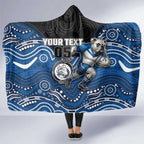 Custom Bulldogs Hooded Blanket Dog Mascot With Aboriginal Indigenous