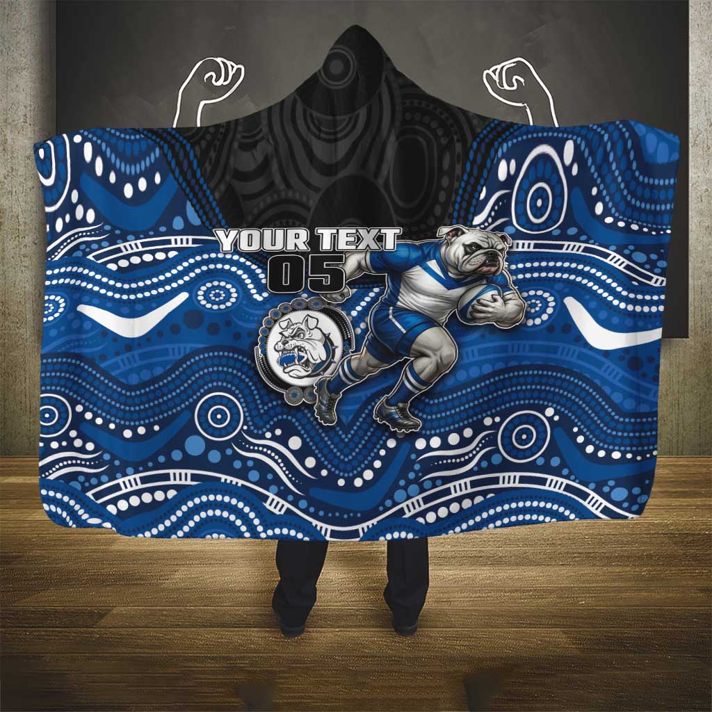 Custom Bulldogs Hooded Blanket Dog Mascot With Aboriginal Indigenous