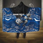 Custom Bulldogs Hooded Blanket Dog Mascot With Aboriginal Indigenous