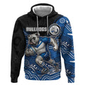 Custom Bulldogs Hoodie Dog Mascot With Aboriginal Indigenous