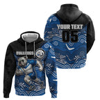 Custom Bulldogs Hoodie Dog Mascot With Aboriginal Indigenous
