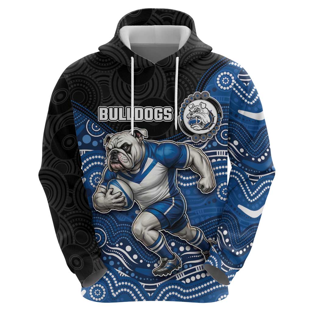 Custom Bulldogs Hoodie Dog Mascot With Aboriginal Indigenous