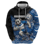 Custom Bulldogs Hoodie Dog Mascot With Aboriginal Indigenous