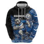 Custom Bulldogs Hoodie Dog Mascot With Aboriginal Indigenous