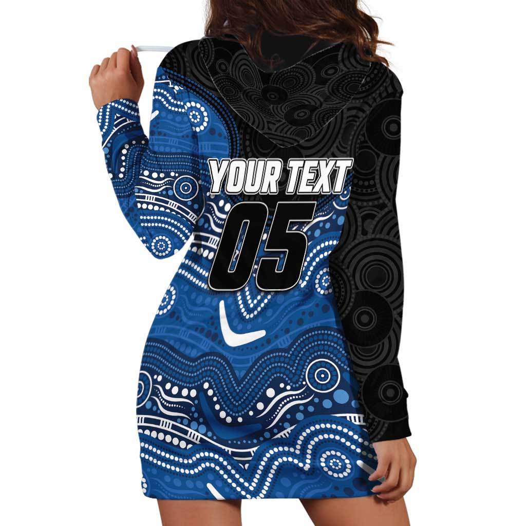 Custom Bulldogs Hoodie Dress Dog Mascot With Aboriginal Indigenous