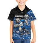 Custom Bulldogs Kid Hawaiian Shirt Dog Mascot With Aboriginal Indigenous