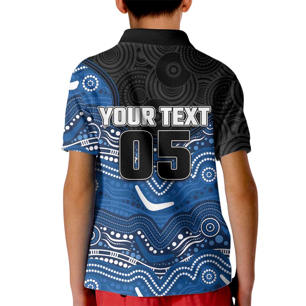 Custom Bulldogs Kid Polo Shirt Dog Mascot With Aboriginal Indigenous